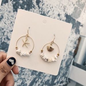 Earrings Round Circle With Stone